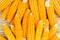 Orange dried corn background for animal feeding