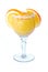 Orange drink in crystal wineglass