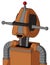 Orange Droid With Droid Head And Happy Mouth And Black Visor Cyclops And Single Led Antenna