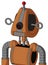 Orange Droid With Droid Head And Square Mouth And Black Cyclops Eye And Single Led Antenna