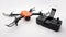 Orange drone with camera and remote control