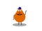 Orange dummy with baseball cap