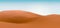 Orange dunes and bright blue sky. Desert landscape with contrast skies. Minimal abstract background. 3d rendering