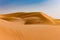 Orange dunes in desert of Oman, beautiful Omani dune.