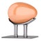Orange easter egg on metal stand