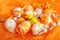 Orange easter eggs