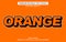 Orange editable text effect