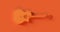 Orange Electric Acoustic Guitar