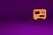 Orange Electrical measuring instruments icon isolated on purple background. Analog devices. Electrical appliances