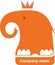 Orange elephant logo