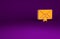 Orange Envelope with star icon isolated on purple background. Important email, add to favourite icon. Starred message