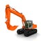 Orange excavator