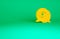 Orange Eye scan icon isolated on green background. Scanning eye. Security check symbol. Cyber eye sign. Minimalism