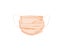 Orange face mask, surgical mask or procedure mask. For doctors, nurses and people. Health care and personal hygiene product.