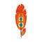 orange feather ethnic culture boho icon