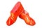 Orange female galoshes