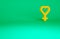 Orange Female gender symbol icon isolated on green background. Venus symbol. The symbol for a female organism or woman