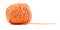 Orange fiber clew, sewing yarn ball isolated on white background
