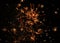 Orange fireworks close-up
