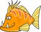 Orange fish Vector