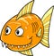 Orange fish Vector