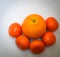 Orange and Five Mandarins