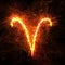 Orange Flame emblem Aries