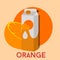 Orange flavored drink logo is suitable for beverage advertising