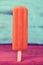 Orange flavored ice pop