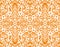 Orange floral background, seamless wallpaper