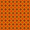 Orange flower mosaic detailed seamless textured pattern background