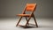 Orange Folding Chair 3d Model - Inspired By Fujishima Takeji And Mark Catesby