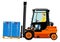 Orange forklift