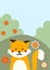 Orange fox in forest banner