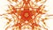 Orange fractal patterns on white background, live fractal video, mandala for energy obtaining, slow rotating parts