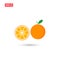 Orange fresh juicy fruit vecor icon isolated