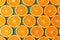 Orange freshness A plethora of citrus slices makes a vibrant background