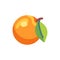 Orange fruit flat icon. Slot machine symbol
