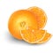 Orange fruit for fresh juice. 3d realistic orange ripe citrus i