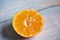 Orange fruit juicy, close up orange slice with seed