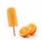 Orange fruit popsicle stick ice cream and oranges fruits