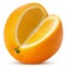 Orange fruit three quarters