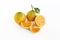 Orange fruits on an isolated background.