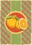 Orange fruits.Vintage