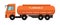 Orange fuel truck