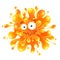 Orange funny splash vector monster