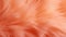 Orange fur texture top view. Coral fluffy fabric coat background. Winter fashion color trends. Girly abstract backdrop, textile