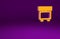 Orange Fuse of electrical protection component icon isolated on purple background. Melting breaking protective fuse