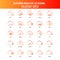 Orange Futuro 25 Cloud SEO Icon Set