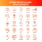 Orange Futuro 25 Development Icon Set